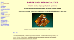 Desktop Screenshot of baritespecimenlocalities.org